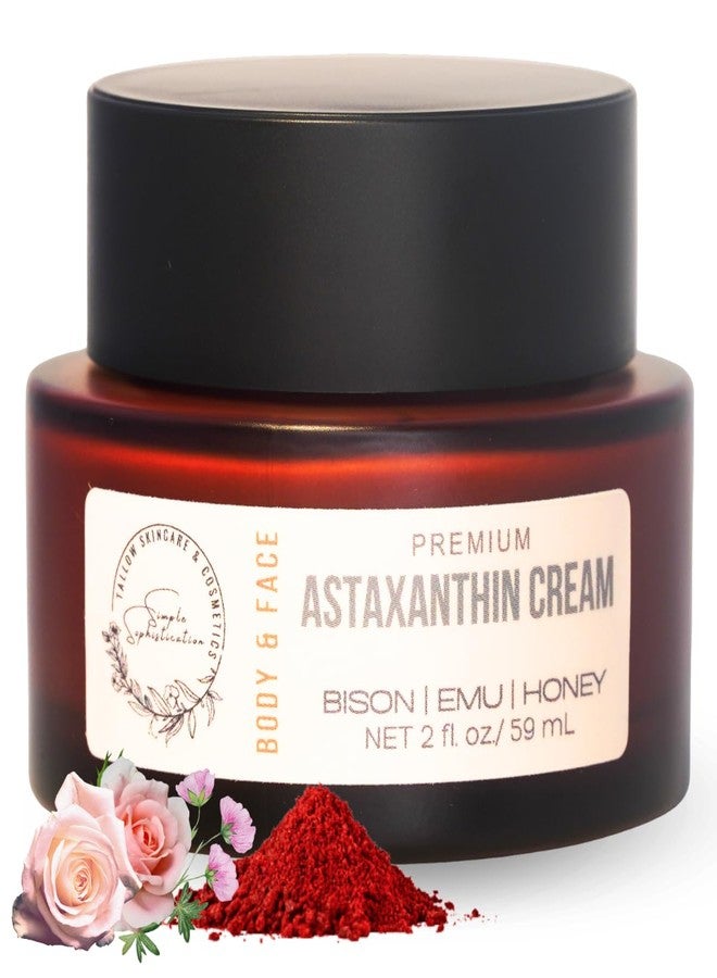 Simple Sophistication BISON | EMU | HONEY Balm - made with pasture raised Bison tallow and antioxidant Astaxanthin | Tallow Balm | with honey and emu oil | All natural | suitable for sensitive skin - 2 fl oz - Image 1